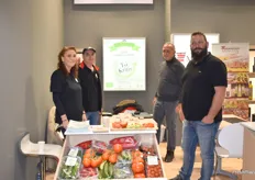 On the far right is Nikolaos Chardakis, general manager of Tsi Kritis, with his team. The trading company exports organic green vegetables from Greece, like cucumber, tomatoes and bell peppers.